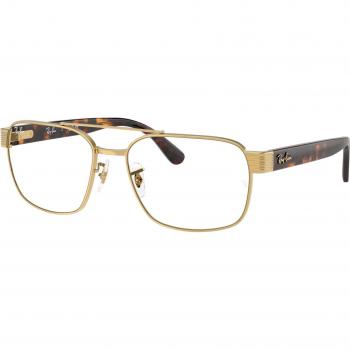 Ray-Ban RX3751V 2500 Unisex Eyeglasses Gold Size 56 - Blue Light Block Available