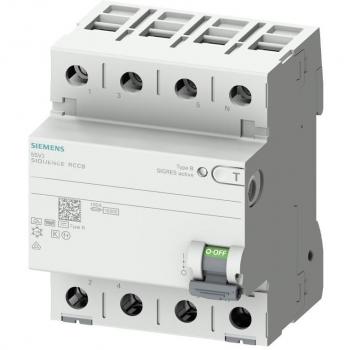 Interruptor diferencial Siemens 25A 4P 300mA Tipo B 5SV36424 RCCB Sentron