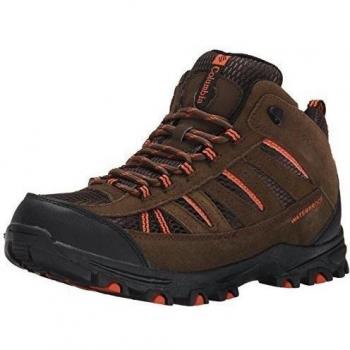 Columbia YOUTH PISGAH PEAK MID WATERPROOF - botas de senderismo de piel Niños^Niñas, color marrón, talla 35