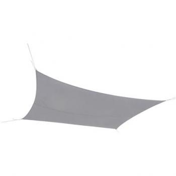 Toldo de Vela Sombra Rectangular 4x3 m - Gris Claro, Protección UV, Resistente e Impermeable para Jardín y Patio