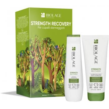 Biolage Strength Recovery Kit para Cabello Dañado - Lote de Regalo con productos fortalecedores para cabello débil, incluye champú, acondicionador y tratamiento reparador