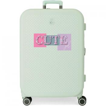 Maleta mediana Enso Cute Girl rígida 70cm verde menta