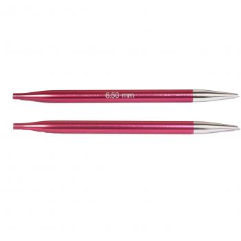 Knit Pro Zing: Agujas de Tejer: Circular: Intercambiables: Normal: 6,50 mm, Aluminio Metal, Multicolor, 6,5 mm