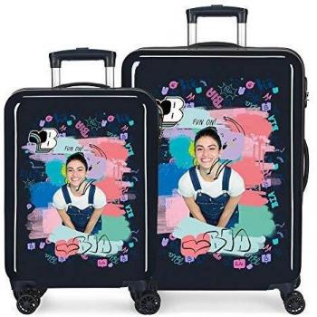 Disney Bia Jeans Juego de Maletas Azul 55/68 cms Rígida ABS Cierre combinación 104L 4 Ruedas Dobles Equipaje de Mano