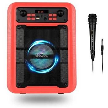 NGS Roller Lingo Portable Bluetooth Speaker 20W with TWS, USB, Micro SD, and AUX - Red