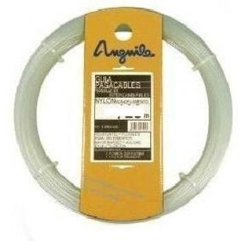Anguila| Guía Pasacables| Terminales Intercambiables| Monofilamento| Nylon| Color Blanco| Diámetro 3mm| 10 metros