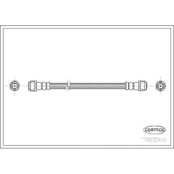 Latiguillo de freno CORTECO 19032415 - Manguera flexible para el sistema de frenos, fabricada en materiales resistentes a la presión y a la corrosión, longitud específica para una instalación adecuada, compatible con diversos modelos