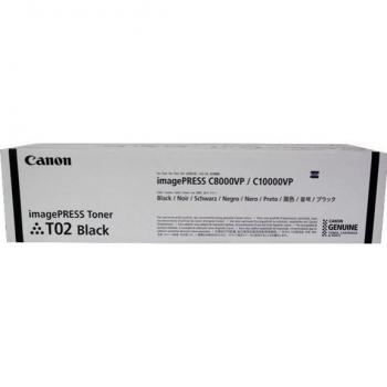 Canon T02 Black Toner Cartridge - 8529B001 (Original) for Canon imagePRESS, yields 44,000 pages at 5% coverage