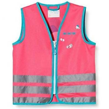 Chaleco Reflectante de Seguridad para Niños Wowow Crazy Monster Rosa Talla M