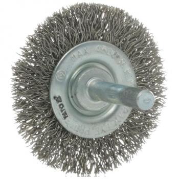Yato YT-47565 disco de afilar Metal Cepillo lijador, cepillo de disco para taladradora, diseñado para afilar y dar acabado a superficies metálicas, compatible con taladros estándar, fácil instalación y uso