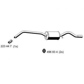 Silenciador trasero ERNST 350037 para MERCEDES-BENZ A1694901321