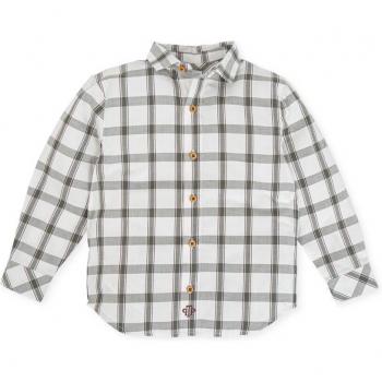 Tutto Piccolo - Camisa de niño de manga larga con estampado de cuadros