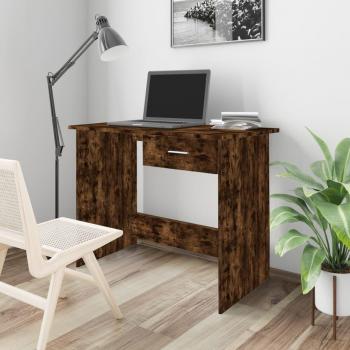 Escritorio Humo Roble 100x50x76 cm Madera multicapa, contrachapada roble ahumado, color marrón