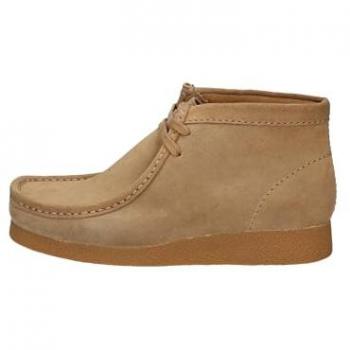 Clarks Wallabee Evo Brown Suede Lace-Up Boots for Men Size 46