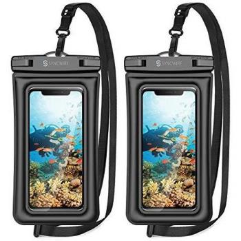 Syncwire Waterproof Phone Pouch, 2 Pack IPX8 Universal Waterproof Case Underwater Dry Bag Compatible with iPhone 13 12 Pro Max SE2 11 Pro XR X 8 7 6s Plus Galaxy S21 S10 Note 10 Google Pixel Up to 7