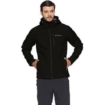 Columbia Chaqueta Cortavientos para Hombre, Cascade Ridge II Softshell, Negro