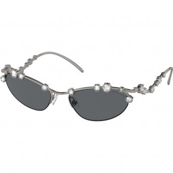 Gafas de Sol Swarovski SK7016 para Mujer, Metal Gunmetal, Tamaño 56 mm, Diseño Redondo