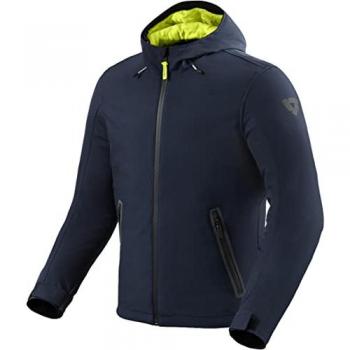 Chaqueta de Moto REV'IT! Traffic H2O Softshell Impermeable con Protecciones Homologadas Azul Marino Talla L