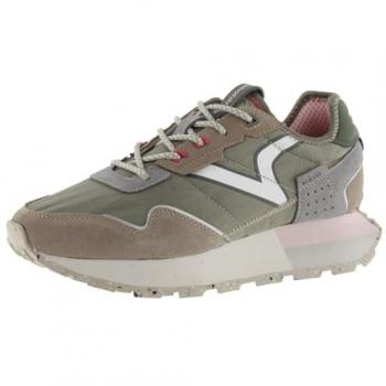 Zapatillas deportivas de mujer Victoria Wing Soft Tones de nylon con piezas de serraje y suela dentada Jade EU 40