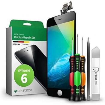 GIGA Fixxoo Pantalla para iPhone 6 | Kit de reparación Completo con Herramientas, Pantalla Retina LCD y Táctil (como la Original)