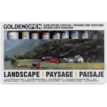 Golden Open - Juego de 8 pinturas acrílicas