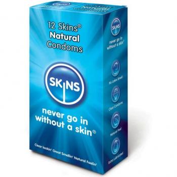 Skins Natural Condoms Latex Extra Lubricated - 12 Pack