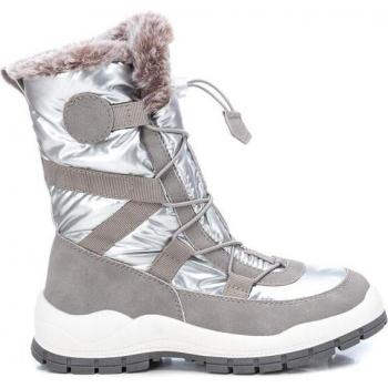 Botas de niña en plateado con cordones