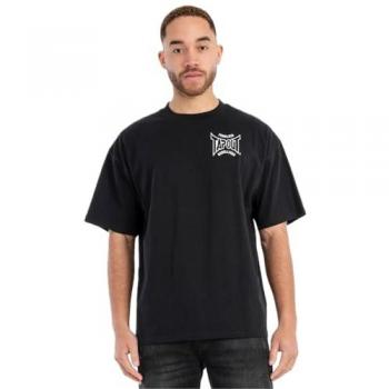 Camiseta de Hombre Tapout B3LI3VE Oversize de Manga Corta Negra