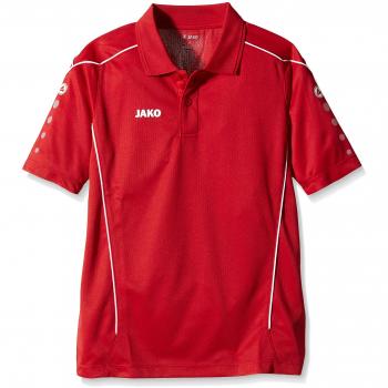 Jako Polo Copa - Camiseta de fitness para niño, color rojo / blanco, talla XL