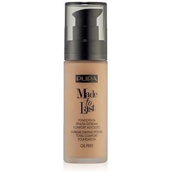 Pupa Made to Last Foundation 060 Golden Beige - Long-Lasting Fluid Formula with SPF 10 for All Skin Types
