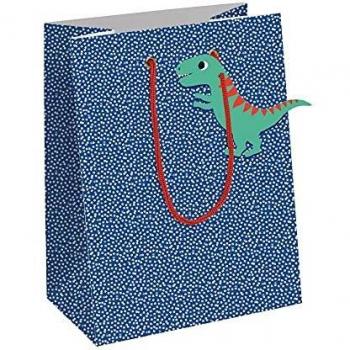 Clairefontaine 28785-3C - Un sac cadeau moyen 21,5x10,2x25,3 cm 210g, Héros de mon enfance, Etoiles fond bleu
