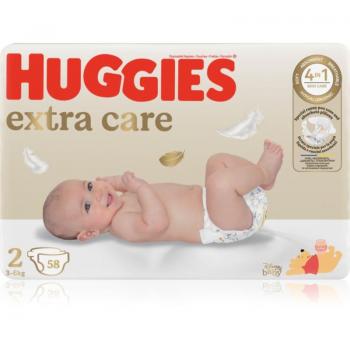 Pañales Desechables Huggies Extra Care Talla 2 (3-6 kg) 58 Unidades