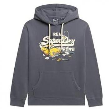 Superdry New York Vintage Logo Graphic Hoodie for Men - XL