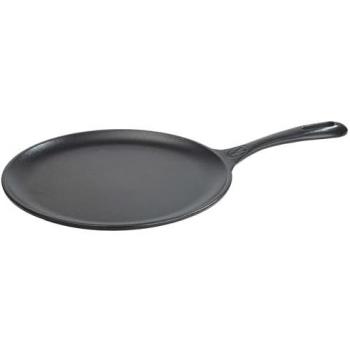 Plancha de Cocina Inducción Comal de Hierro Fundido Esmaltado para Pizza y Tortillas 26,6cm Barbacoa Negra - Victoria 34504