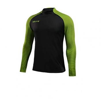 Kelme Sudadera Montes Verde, Negro Hombre - Sudadera de hombre, color verde y negro, diseño moderno, fabricada en material transpirable y cómodo, ideal para actividades deportivas y uso diario