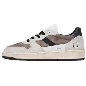 D.A.T.E. Men's Court 2.0 Beige Low-Top Sneakers - Size 42 (EU)