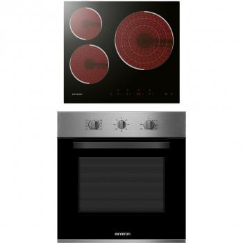 Kit Horno Multifuncion 70L y Placa Vitrocerámica 60cm A Negro