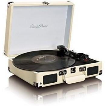 Tocadiscos LENCO TT-11WH Color Beige, Retro, 3 velocidades, Bluetooth