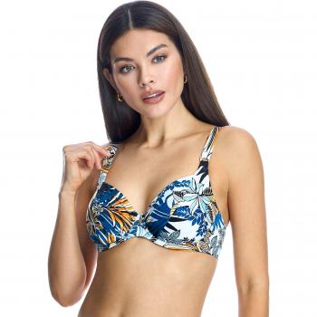 Top de bikini con aro sin acolchado para mujer ORY - Azul - Talla 44C