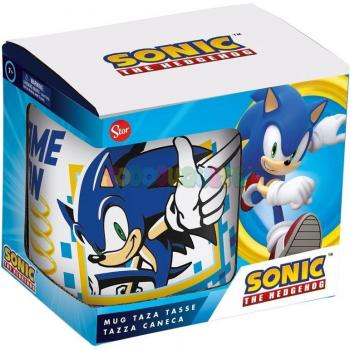 Taza de Cerámica Sonic Game On con Ilustraciones de Sonic - Ideal para Niños a Partir de 3 Años