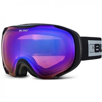 Bloc Mask ski snowboarding Goggles Black with Orange-Blue Revo Mirror Lens MK3 by Bloc 28