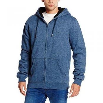 Quiksilver Epic Outback Sherpa - Sudadera con capucha y cremallera para hombre, color azul, talla M