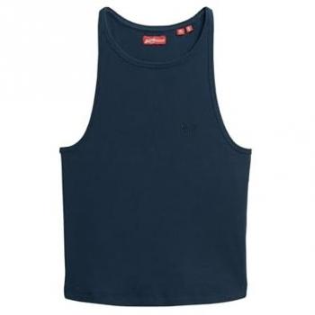 Camiseta Superdry Essential Logo Racer tirantes azul marino mujer - Talla XXS-XS