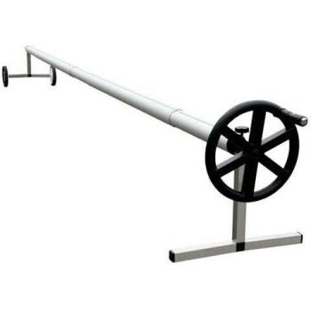Sistema enrollable móvil de acero inoxidable Zelsius para lonas solares y cubiertas de piscina
