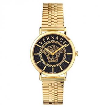 Versace Unisex V-Essential Gold Stainless Steel Quartz Watch