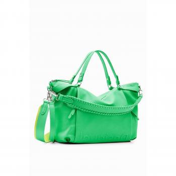 Desigual Women's Green Half Logo Handbag 23 Libia 2.0