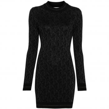 Palm Angels Women's Logo Mini Dress in Black | Size Large | PWHI048R24KNI001