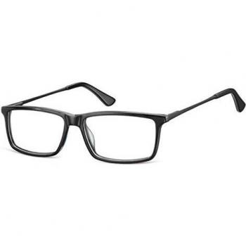 Rectangle Montura Completa Plástico Negras Gafas Recetadas para Hombre - SmartBuy Collection