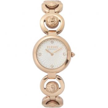 Reloj Versus VSPHL0420 Monte Stella para Damas - Reloj de pulsera elegante con diseño moderno, caja de acero inoxidable, correa de piel sintética, esfera analógica con detalles brillantes y resistente al agua