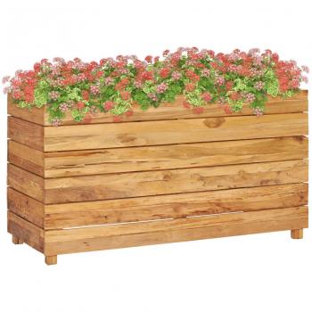 vidaXL Raised Bed 100x40x55 cm Recycled Teak Wood and Steel